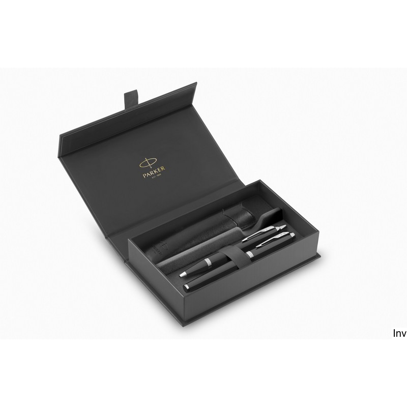 Zestaw Premium Parker IM Stainless Steel CT - pióro wieczne, pióro kulkowe, etui 2214457