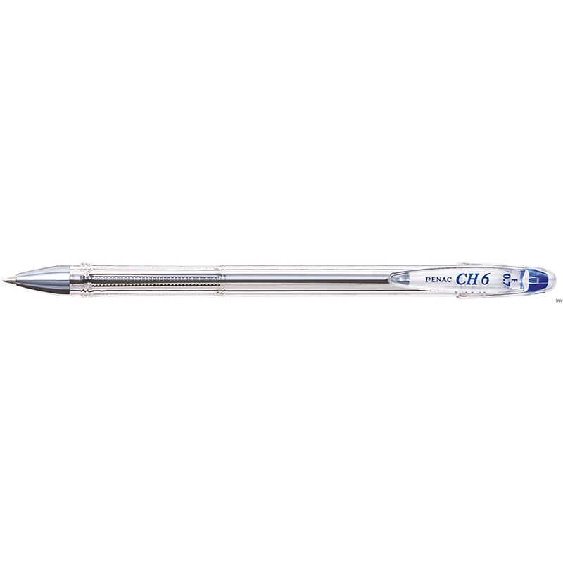 Długopis Penac CH6 niebieski z wymiennym wkładem, kulka 0,7 mm, ABS, profilowana rękojeść