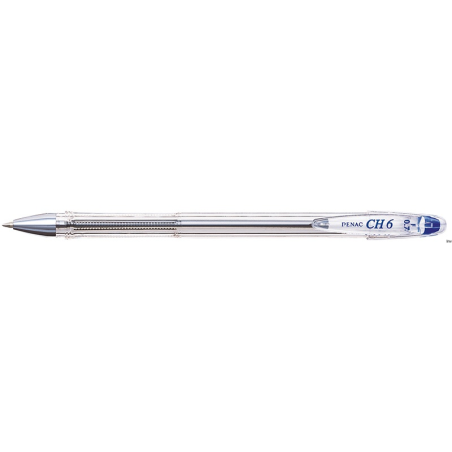Długopis Penac CH6 niebieski z wymiennym wkładem, kulka 0,7 mm, ABS, profilowana rękojeść