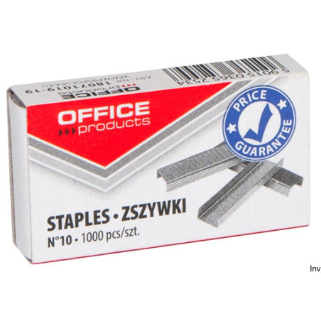 Zszywki Office Products 10/5 mm, 1000 sztuk, srebrne, do zszywania do 15 kartek