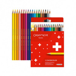 Kredki CARAN D'ACHE Swisscolor, kartonowe pudełko, 18 szt.