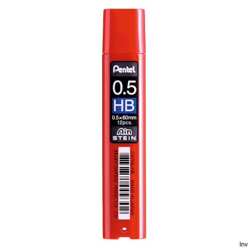Grafity ołówkowe Pentel AinStein 0,5mm HB 10szt ceramiczne, elastyczne i wytrzymałe