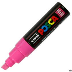 Marker UNI PC-8K różowy do pisania i malowania po różnych powierzchniach, 8 mm
