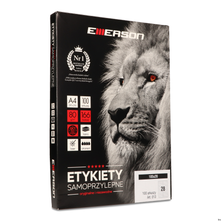 Etykiety A4 20x105mm białe EMERSON
