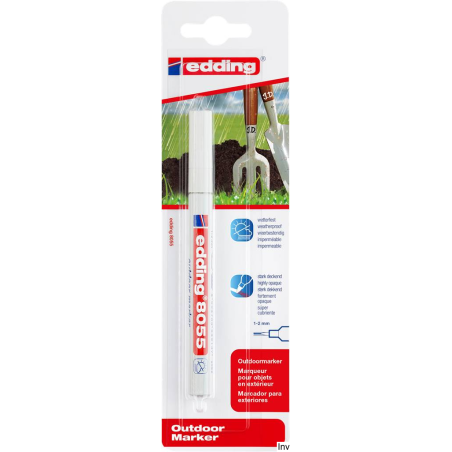 Edding Marker odporny na warunki atmosferyczne 1-2 mm biały 1 sztuka blister 8055/1/B/BL