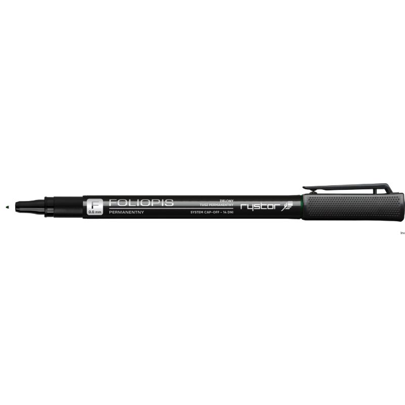Foliopis permanentny Rystor 0.6 mm zielony FF-6/D wodoodporny do różnych powierzchni