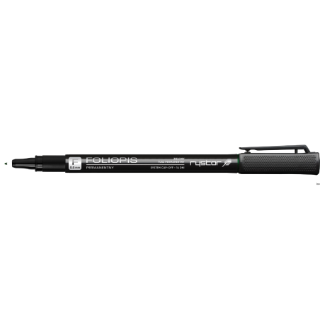 Foliopis permanentny Rystor 0.6 mm zielony FF-6/D wodoodporny do różnych powierzchni