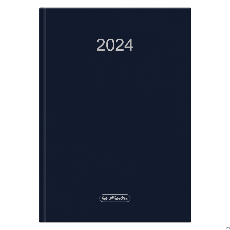Kalendarz Dzienny A5 Granatowy 2024 Herlitz z możliwością grawerowania, 336 stron, 80 g, 4 języki