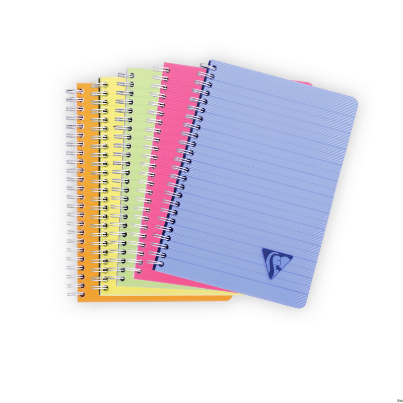 Kołonotatnik Clairefontaine Linicolor Fresh A5 w linie, 90 kartek, mix kolorów, okładka z PP