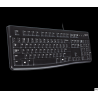 Klawiatura przewodowa Logitech K120 USB czarna, odporna na zalanie, z niskoprofilowymi klawiszami i regulacją nachylenia
