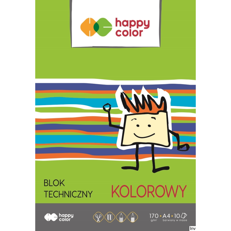 Blok techniczny kolor 170g A4 Happy Color 3550