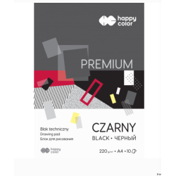 Blok techniczny PREMIUM czarny A4 220g Happy Color