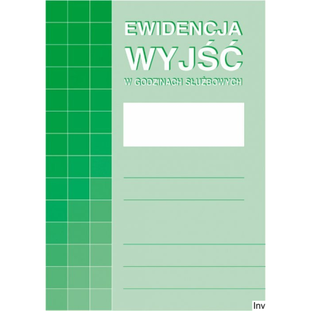 Ewidencja wyjść A4 32 strony offset DOTTS