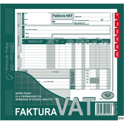 Faktura VAT 2/3 A4 brutto...