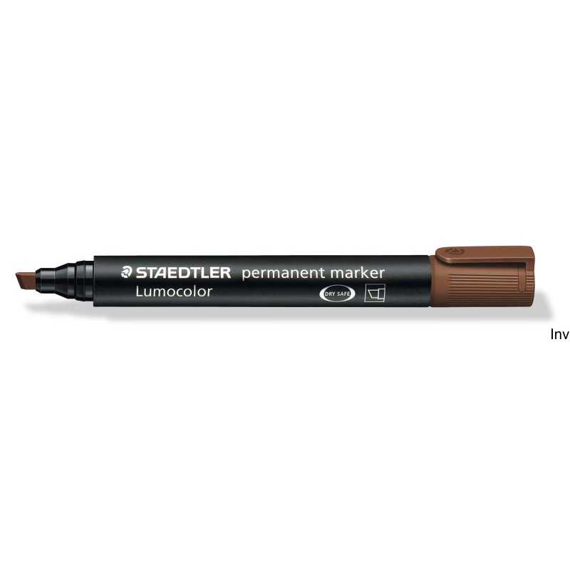 Marker STAEDTLER LUMOCOLOR 350-7 brązowy permanentny ścięty