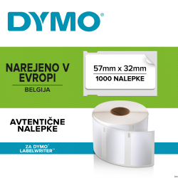 Etykiety Dymo LabelWriter 57 x 32 mm, biały, rolka do druku termicznego