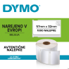 Etykiety Dymo LabelWriter 57 x 32 mm, biały, rolka do druku termicznego