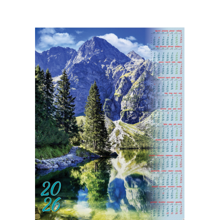 Kalendarz Plakatowy B1 Morskie Oko 67x98 cm Papier Kreda 170 g Telegraph
