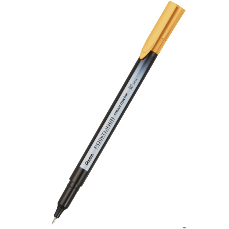 Cienkopis PENTEL Pointliner Colour ciemnożółty S40-Y z tuszem na bazie wody