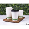 Vegware BIO Dekiel C-PLA do kubka 80mm biały 50 sztuk biodegradowalny do gorących napojów