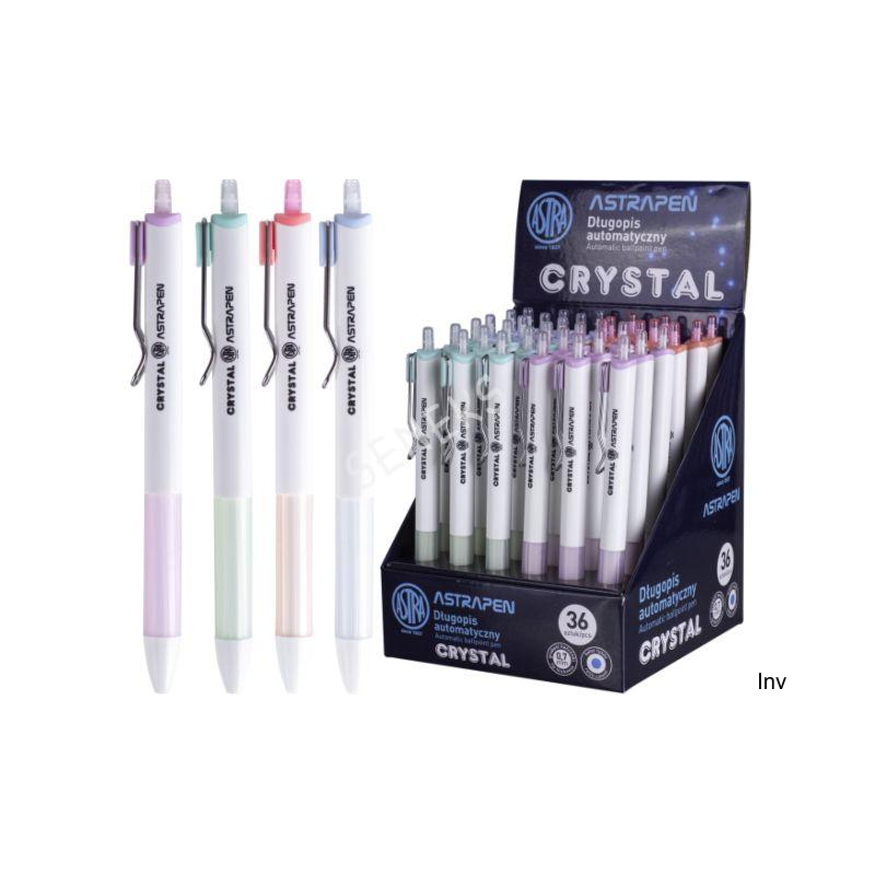 Długopis automatyczny Astra Pen Crystal biały 201120004