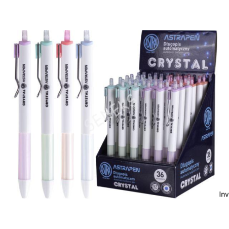 Długopis automatyczny Astra Pen Crystal biały 201120004