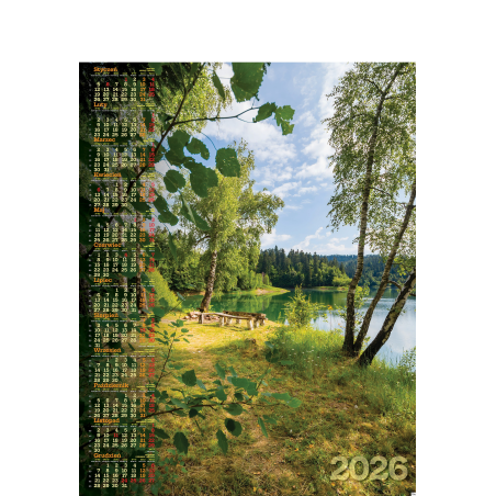 Kalendarz Plakatowy Ogród 2023 67x98 cm papier kreda 170 g Telegraph