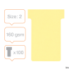 Karteczki T-Card Nobo, rozmiar 2, żółte, 100 sztuk