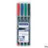 Foliopis permanentny Staedtler Lumocolor M317 WP4 czarny, zestaw 4 sztuk w etui