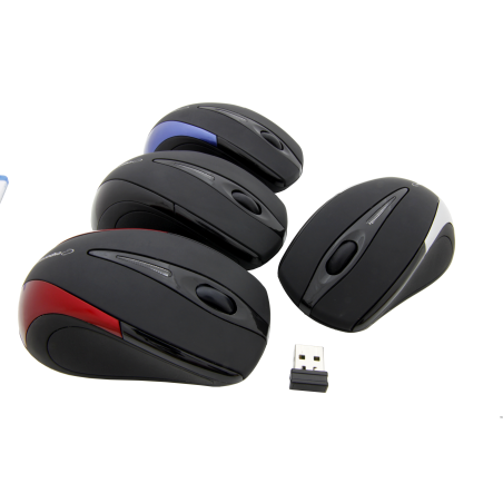 Mysz bezprzewodowa Esperanza EM101B 2.4GHz USB z cichą rolką i ergonomicznym kształtem, niebieska