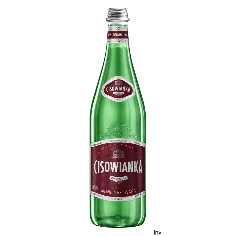 Cisowianka Woda Mineralna Silnie Gazowana 0.7l Szklana Butelka Karton 12 Sztuk