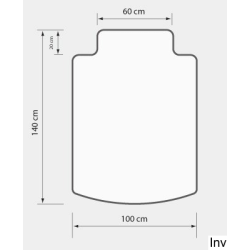Mata pod krzesło Dotts 140x60 cm miękka ergonomiczna do podłóg twardych