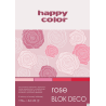 Blok papieru Deco Rose A4 170g 20 arkuszy 4 kolory różowo-czerwone Happy Color