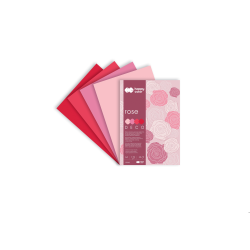 Blok papieru Deco Rose A4 170g 20 arkuszy 4 kolory różowo-czerwone Happy Color