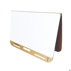 Blok samoprzylepny do flipchartów MB002 biały w kropki 50 kartek 70x42 teczka karton z uchwytem