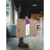 Blok samoprzylepny do flipchartów MB002 biały w kropki 50 kartek 70x42 teczka karton z uchwytem