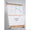 Blok samoprzylepny do flipchartów MB002 biały w kropki 50 kartek 70x42 teczka karton z uchwytem