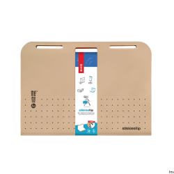 Blok samoprzylepny do flipchartów MB002 biały w kropki 50 kartek 70x42 teczka karton z uchwytem