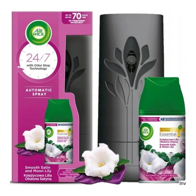 Air Wick odświeżacz automatyczny z wkładem 250 ml Księżycowa Lilia Otulona Satyną
