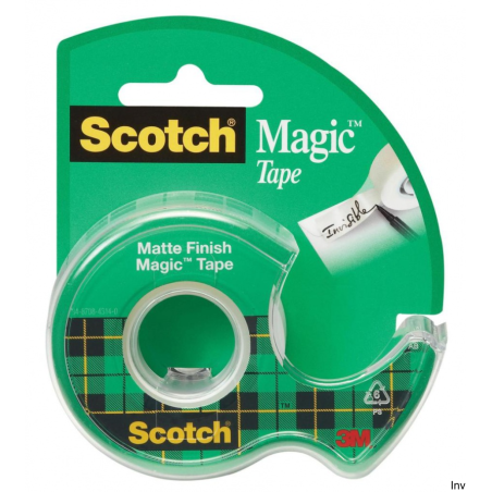 Taśma biurowa Scotch 3M Magic matowa z dyspenserem 19mm, 7,5m