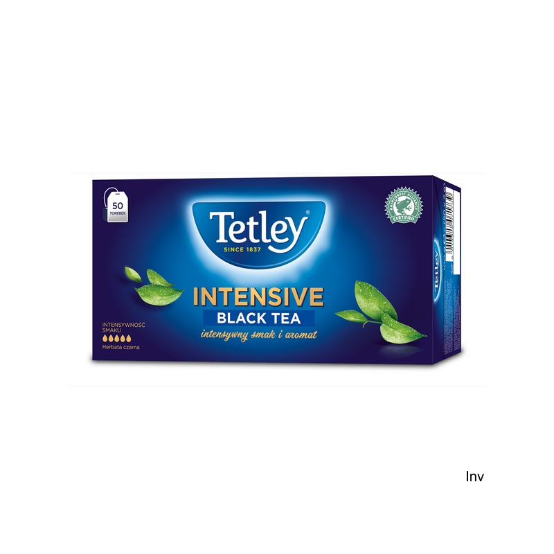 Herbata Tetley Intensive czarna 50 saszetek z zawieszką