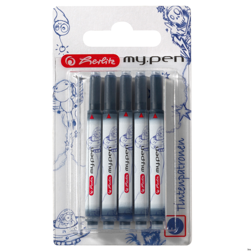 Naboje niebieskie MY PEN 5 sztuk HERLITZ