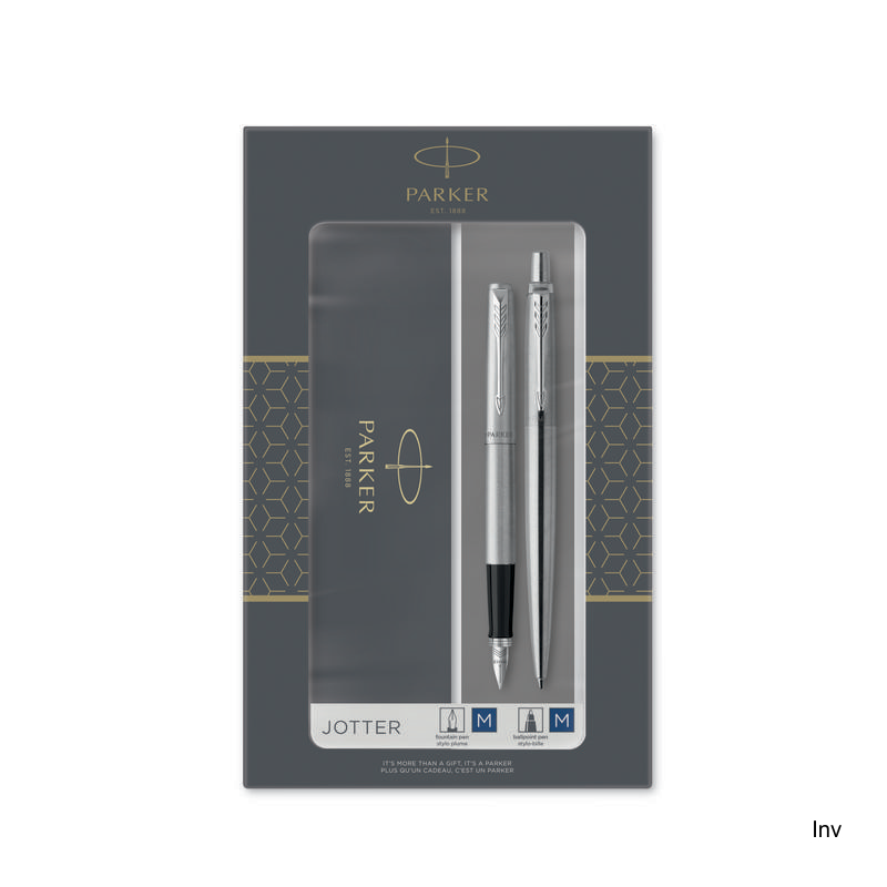 Zestaw długopis i pióro wieczne Parker Jotter Stainless Steel CT 2093258