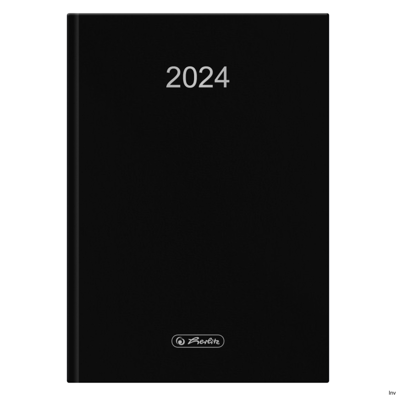 Kalendarz Dzienny A5 Czarny 2024 Herlitz z Grawerem, 336 Stron, 80 g, 4 Języki