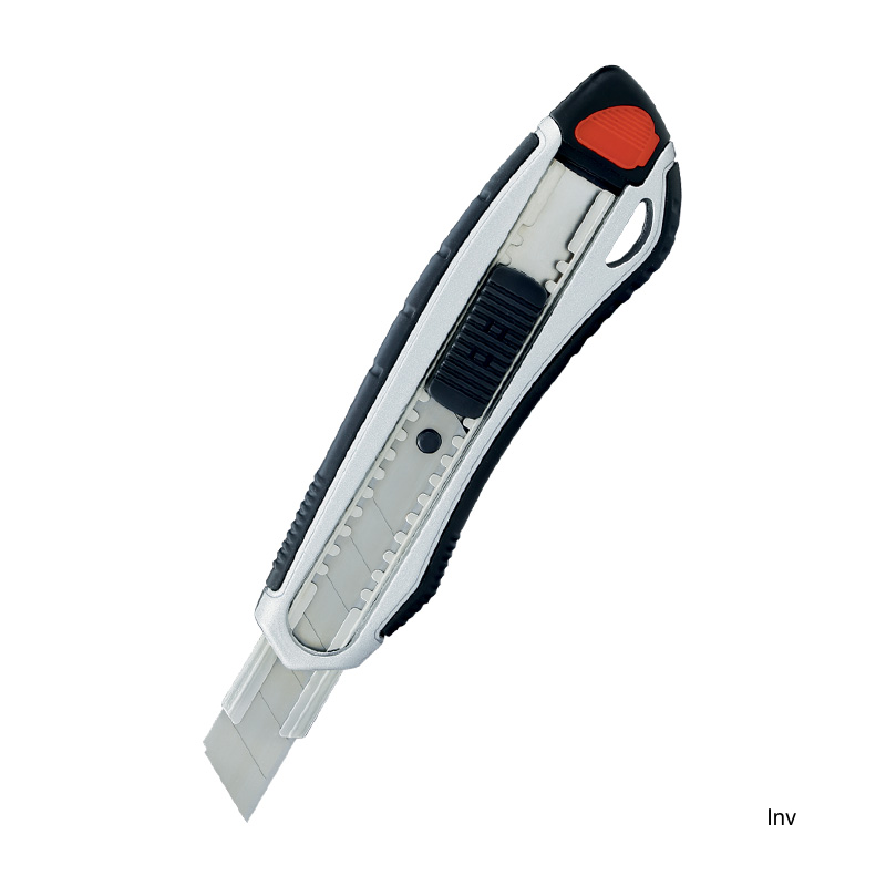 Nóż do papieru Grand GR-8100 aluminiowy 18 mm z rączką TPR, mix kolorów