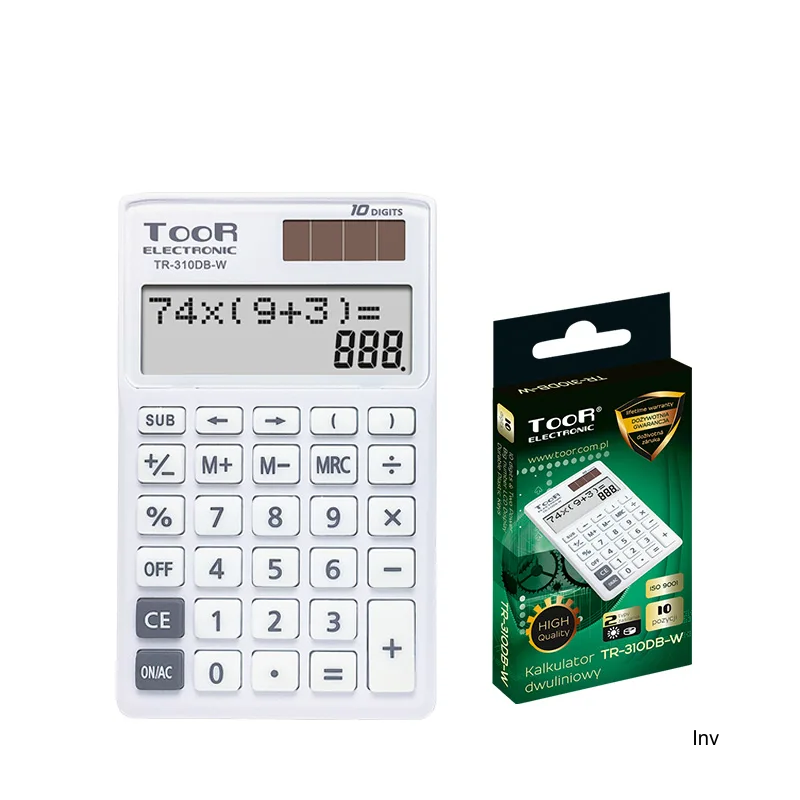 Kalkulator dwuliniowy Toor TR-310DB-W 10-pozycyjny