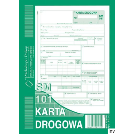 Karta drogowa A5 80 kartek offset DOTTS