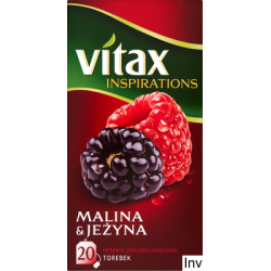Herbata Vitax Inspirations Malina & Jeżyna 20 torebek po 2 g