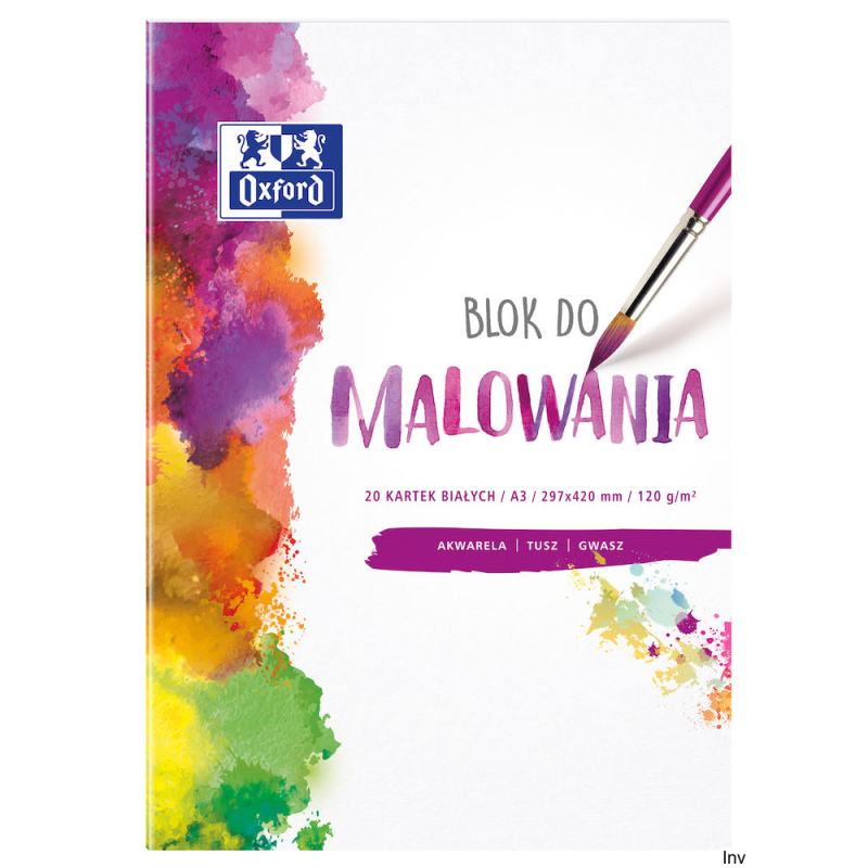 Blok do malowania Oxford A3 20 arkuszy 120 g biały