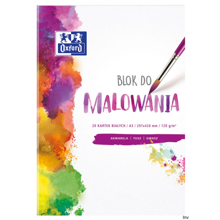 Blok do malowania Oxford A3 20 arkuszy 120 g biały